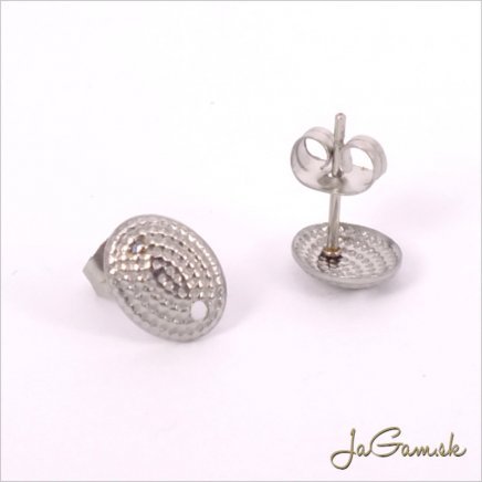Náušnicové zapínanie 10x8mm chirurgická oceľ, 2ks (CH1459)